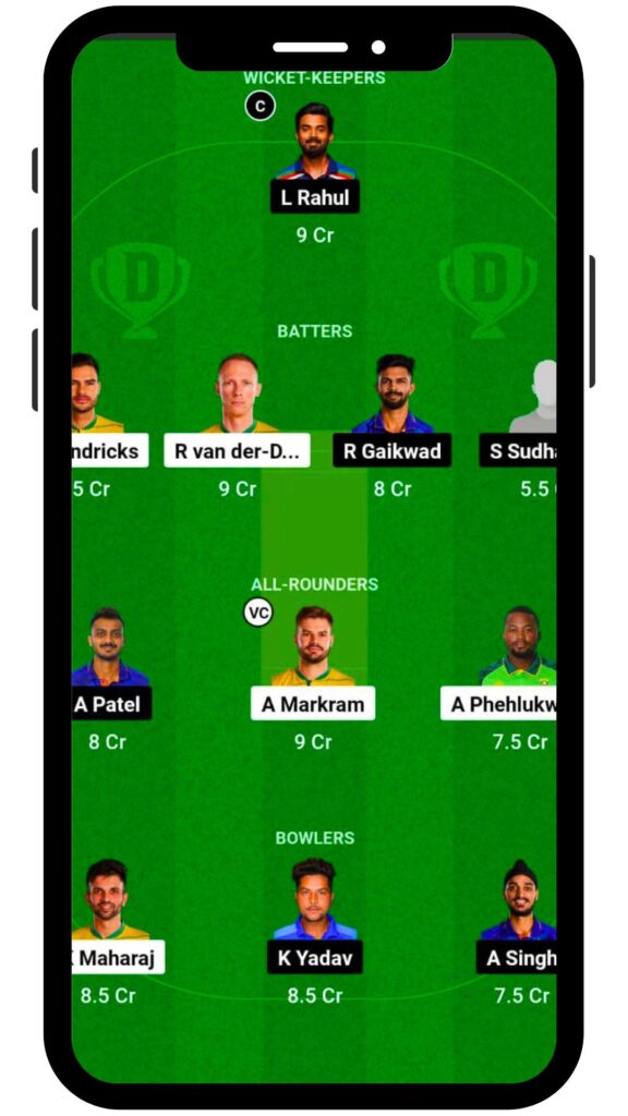 SA VS IND Dream11 Prediction